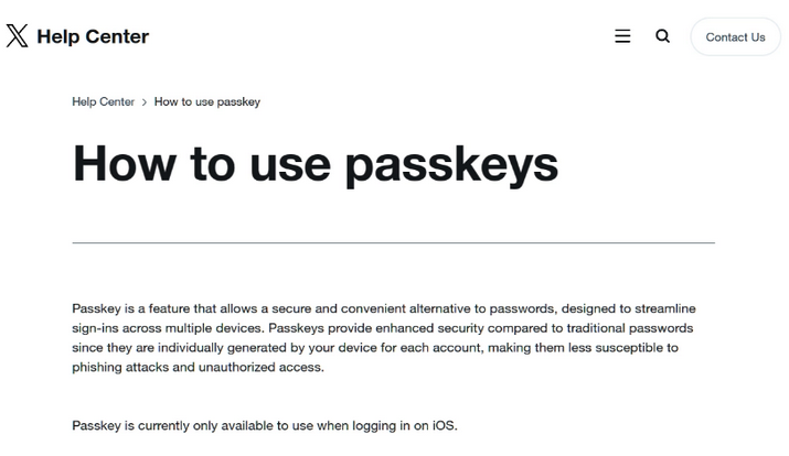 舒城苹果维修店铺分享iOS用户如何通过通行密钥(Passkey)登录 